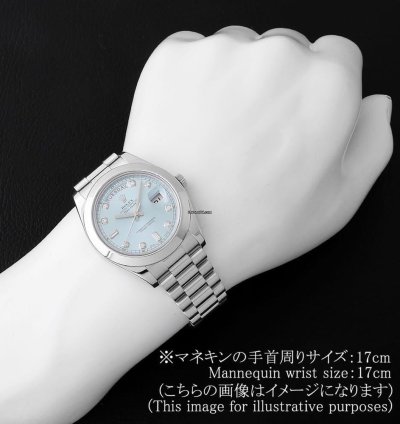 Rolex Day-date Ii 8p Diamond 2p Baguette Diamond 218206a Ice Blue Random Number Unused Mens