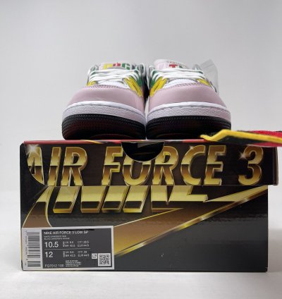 Nigo Nike Air Force 3 Low Sp White Heel Logo Size 10 5