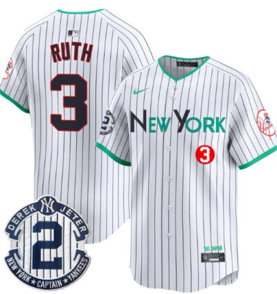 Babe Ruth Jersey 3 New York Yankees City Connect Vapor Premier Limited Stitched Pinstripe