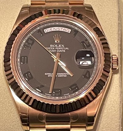 Rolex Day-date Ii Unworn Full Set Manufacturer Glued Lc0100 Sales Invoice