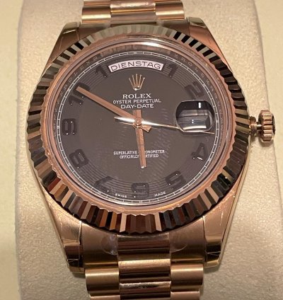 Rolex Day-date Ii Unworn Full Set Manufacturer Glued Lc0100 Sales Invoice