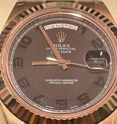 Rolex Day-date Ii Unworn Full Set Manufacturer Glued Lc0100 Sales Invoice