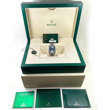 Rolex Day-date New 2023 Rolex Day-date President 228236 Platinum Ice Blue Baguette Diamond Dialday-date