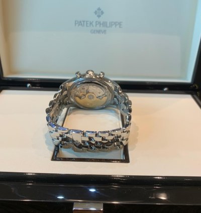 Patek Philippe Annual Calendar Chronograph Black Dial Stainless Steel 40 52018 - 5960 1a-010