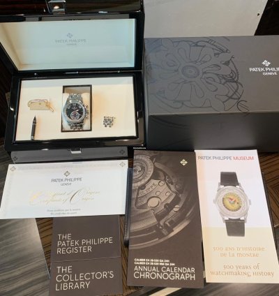 Patek Philippe Annual Calendar Chronograph Black Dial Stainless Steel 40 52018 - 5960 1a-010