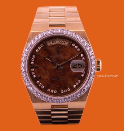 Rolex Day-date Oysterquartz Factory Platinum Diamond Bezel