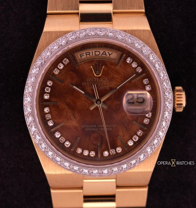 Rolex Day-date Oysterquartz Factory Platinum Diamond Bezel