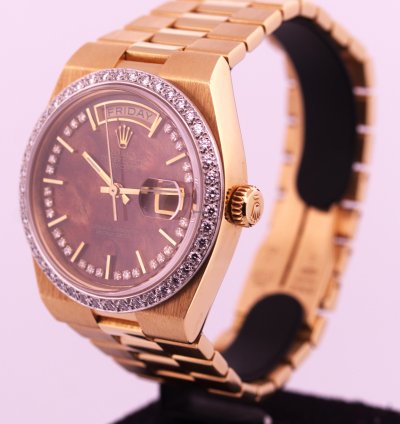 Rolex Day-date Oysterquartz Factory Platinum Diamond Bezel