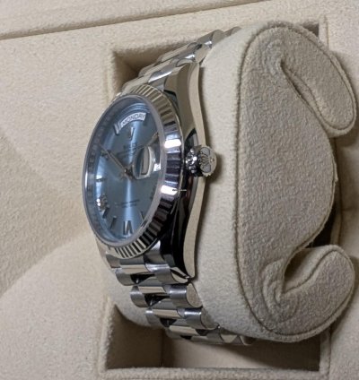 Rolex Day-date Platinum Ice Blue 2024 New Dial