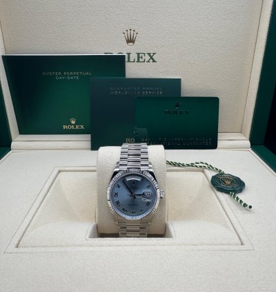Rolex Day-date Platinum Ice Blue Dial Unworn