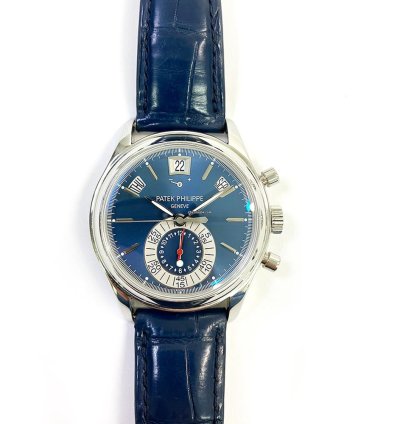 Patek Philippe Annual Calendar Chronograph Blue Dial 5960p-015
