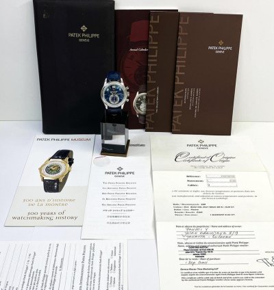 Patek Philippe Annual Calendar Chronograph Blue Dial 5960p-015