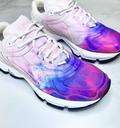 Christian Dior Cd1 Tie-dye Daniel Arsham Sneakers In Pink