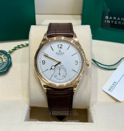 Rolex 1908 Yellow Gold White Dial Full Set 2024