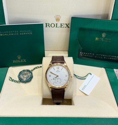 Rolex 1908 Yellow Gold White Dial Full Set 2024