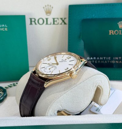 Rolex 1908 Yellow Gold White Dial Full Set 2024