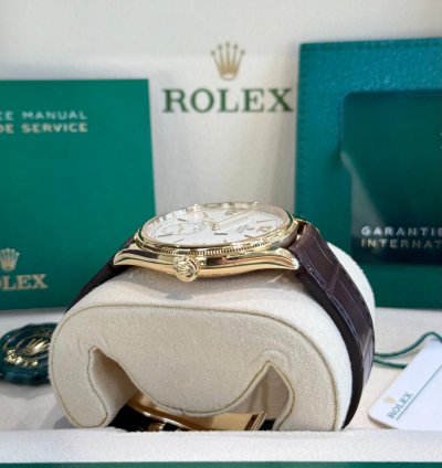 Rolex 1908 Yellow Gold White Dial Full Set 2024