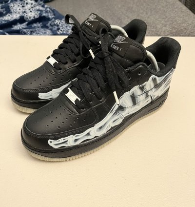 Nike Air Force 1 Low Black Skeleton Halloween