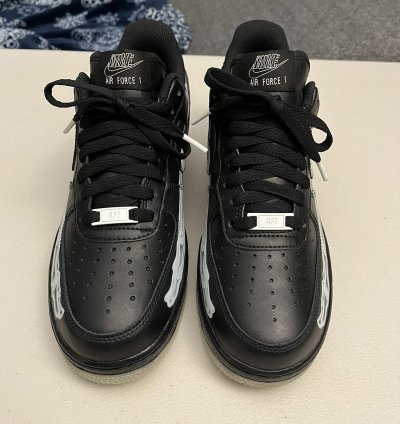 Nike Air Force 1 Low Black Skeleton Halloween
