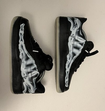 Nike Air Force 1 Low Black Skeleton Halloween