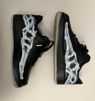 Nike Air Force 1 Low Black Skeleton Halloween
