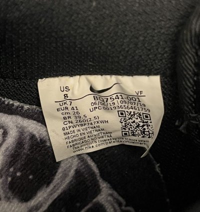 Nike Air Force 1 Low Black Skeleton Halloween
