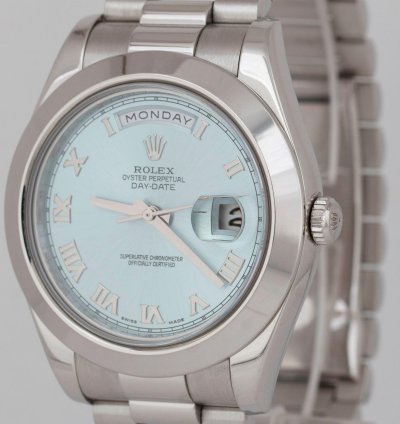 Rolex 2021 New Papers Unpol Rolex Day-date Presidential 36mm 950 Platinum 218206 Box