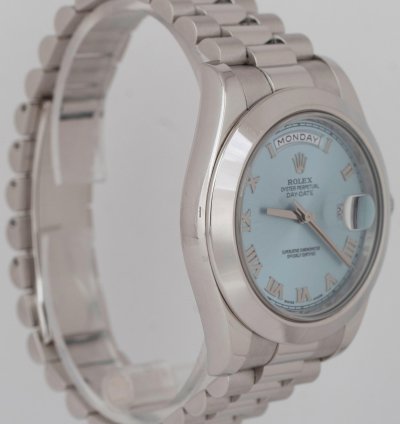 Rolex 2021 New Papers Unpol Rolex Day-date Presidential 36mm 950 Platinum 218206 Box