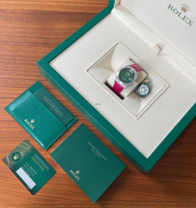 Rolex Day-date With Diamonds Jade Dial 128459tbr