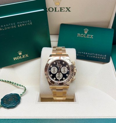Rolex Daytona 2025 New Cosmograph Daytona Yellow Gold Black Diamond