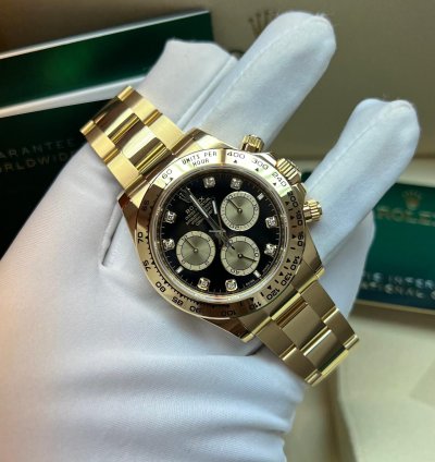 Rolex Daytona 2025 New Cosmograph Daytona Yellow Gold Black Diamond