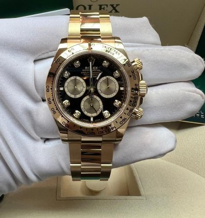 Rolex Daytona 2025 New Cosmograph Daytona Yellow Gold Black Diamond