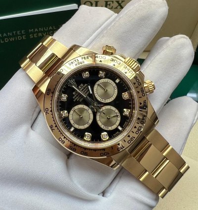Rolex Daytona 2025 New Cosmograph Daytona Yellow Gold Black Diamond