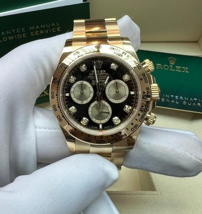 Rolex Daytona 2025 New Cosmograph Daytona Yellow Gold Black Diamond