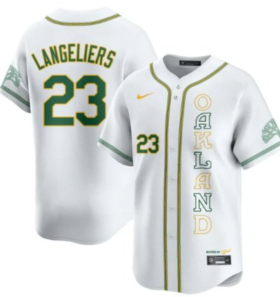 Shea Langeliers Jersey 23 Oakland Athletics City Connect Concept Stitched White