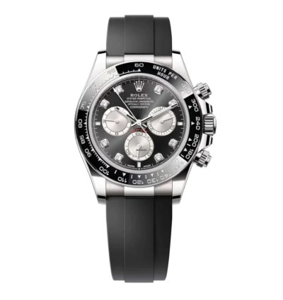 Rolex Black Cerachrom Bezel - Black And Silver Diamond Dial - Oysterflex Strap 126519ln
