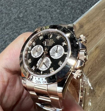 Rolex Daytona 2025 New Daytona Everose Gold Black Diamond