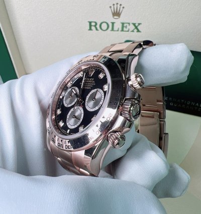 Rolex Daytona 2025 New Daytona Everose Gold Black Diamond