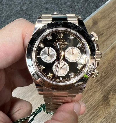 Rolex Daytona 2025 New Daytona Everose Gold Black Diamond
