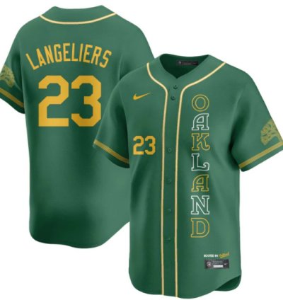 Shea Langeliers Jersey 23 Oakland Athletics City Connect Concept Stitched Green