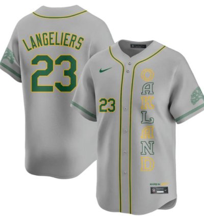 Shea Langeliers Jersey 23 Oakland Athletics City Connect Concept Stitched Gray