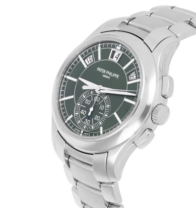 Patek Philippe Annual Calendar Chronograph Complications 5905 1a-001 Stainless Steel Watch Green Dial 2021