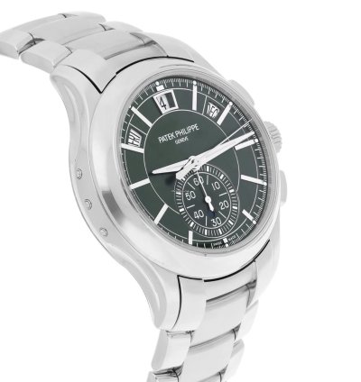 Patek Philippe Annual Calendar Chronograph Complications 5905 1a-001 Stainless Steel Watch Green Dial 2021