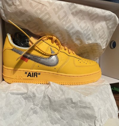 Nike Air Force 1 Low Off-white University Gold Ica Lemonade