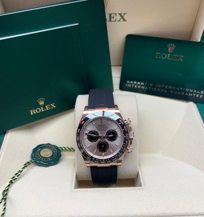 Rolex Daytona 2025 New Daytona Everose Gold Sundust Oysterflex