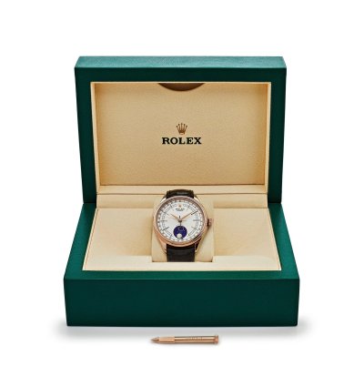 Rolex Cellini Moonphase 50535 Rose Gold White Dial Moon Phase