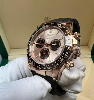 Rolex Daytona 2025 New Daytona Everose Gold Sundust Oysterflex