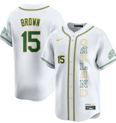 Seth Brown Jersey 15 Oakland Athletics City Connect Concept Stitched White