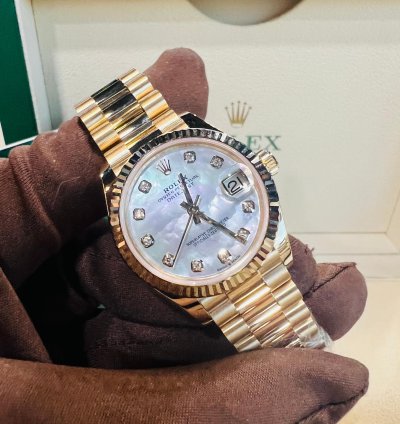 Rolex Datejust 31 2024 New Datejust 31 Yellow Gold Mother Of Pearl Diamond