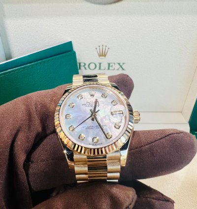 Rolex Datejust 31 2024 New Datejust 31 Yellow Gold Mother Of Pearl Diamond